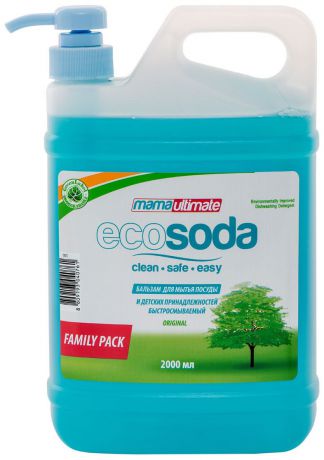 Бальзам для мытья посуды и детских принадлежностей EcoSoda "Original", быстросмываемый, 2 л