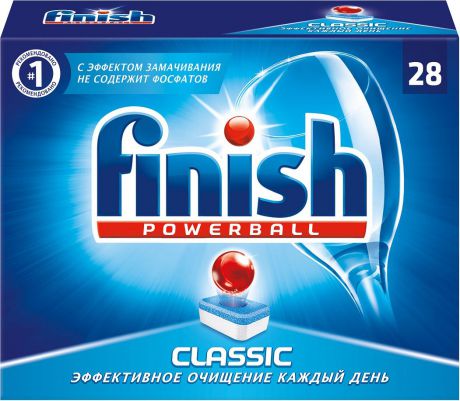 Таблетки для посудомоечной машины Finish "Powerball. Classic", 28 шт
