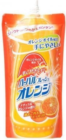 Средство для мытья посуды, овощей и фруктов "Mitsuei", с ароматом апельсина, 0.5 л