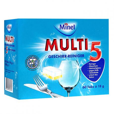 Чистящее средство для посуды Minel "Multi 5", 60х18г