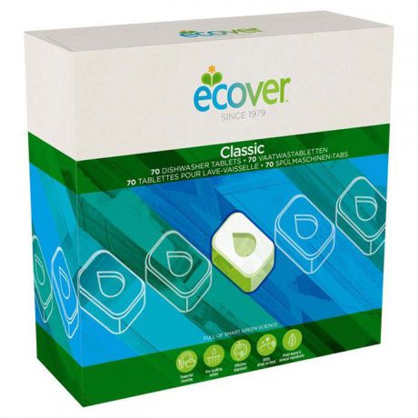 Экологические таблетки для посудомоечной машины "Ecover", 70 шт