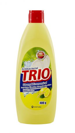 Средство для мытья посуды Trio "Лимон", 400 мл