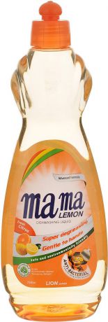 Гель для мытья посуды и детских принадлежностей "Mama Lemon", концентрат, антибактериальный, 750 мл
