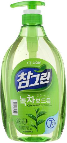 Средство для мытья посуды Cj Lion "Chamgreen", с экстрактом зеленого чая, 960 мл