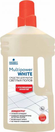 Cредство для мытья светлых полов Prosept "Multipower White", с отбеливающим эффектом, концентрат, 1 л