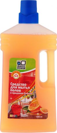 Средство для мытья полов и придания блеска "Magic Power", с апельсиновым маслом, 1 л