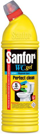 Средство для чистки и дезинфекции Sanfor "WC Gel", морской бриз, 750 мл