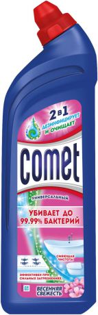 Универсальный чистящий гель Comet "Двойной эффект", весенняя свежесть, 1 л