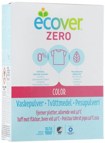 Порошок стиральный Ecover "Zero", для цветного белья, 750 г