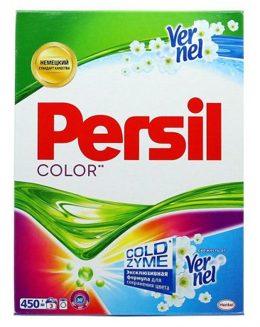 Порошок стиральный Persil Color "360° Complete Solution. Свежесть от Vernel", автомат, 450 г