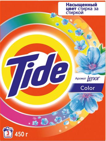 Стиральный порошок Tide "Lenor Touch of Scent. Color", автомат, 450 г