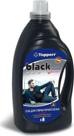 Гель-концентрат Topperr "Black", для стирки черного белья, 2 л