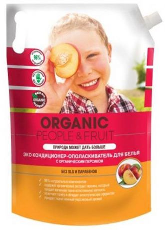 Кондиционер-ополаскиватель для белья Organic People "Organic People & Fruit", с органическим персиком, 2 л