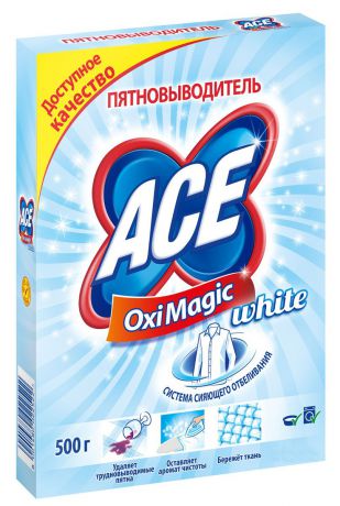 Пятновыводитель Ace "Oxi Magic White", 500 г