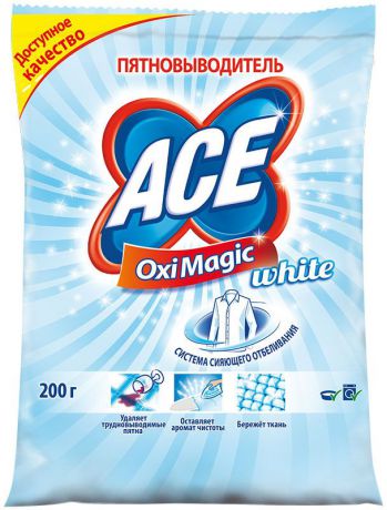 Пятновыводитель Ace "Oxi Magic White", 200 г