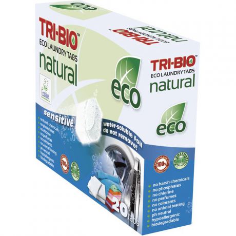 Натуральные эко-таблетки "Tri-Bio" для стирки, 500 г, 20 шт