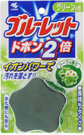 Таблетка чистящая для унитаза Kobayashi "Bluelet Dobon W. Bluelet. Травы", 120 г