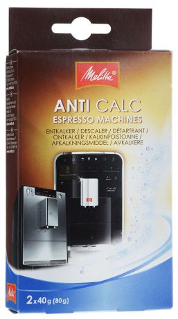 Очиститель от накипи "Melitta", для автоматических кофемашин, 40 г, 2 шт