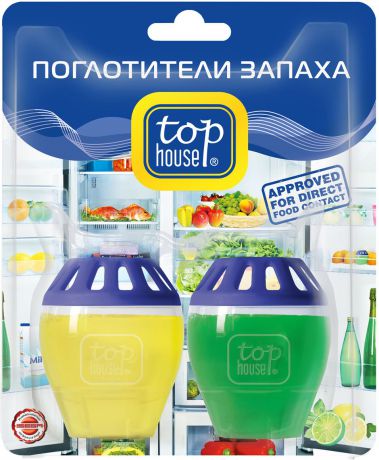 Поглотитель запаха для холодильника Top House "Лимон и лайм", 2 шт