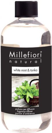 Ароматизатор Millefiori Milano "Natural", белая мята и тонка, сменный блок, 250 мл