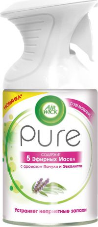 Освежитель воздуха AirWick Pure 5 эфирных масел, пачули и эвкалипт, 250 мл