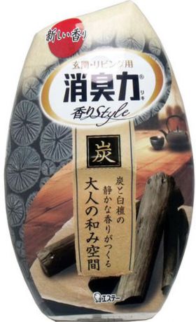 Ароматизатор для дома жидкий ST Shoushuuriki , c ароматом древесного угля и сандалового дерева, 400 мл