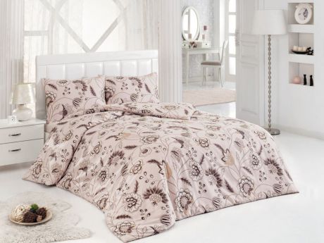 Комплект белья ASTERIA Home "Orlena", 1,5-спальный, наволочки 50х70, цвет: бежевый, коричневый