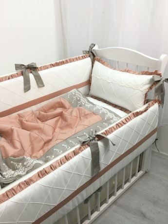 MARELE Комплект детского постельного белья в кроватку Венский вальс 11 предметов
