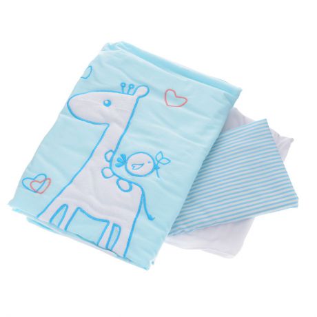 Комплект детского постельного белья Fairy "Жирафик", цвет: голубой, 3 предмета