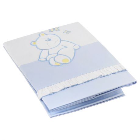 Комплект детского постельного белья Сонный Гномик "Пушистик", цвет: голубой, 3 предмета