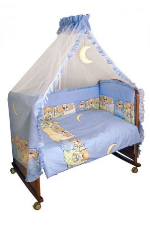 Комплект детского постельного белья "Лежебоки", цвет: голубой, 3 предмета