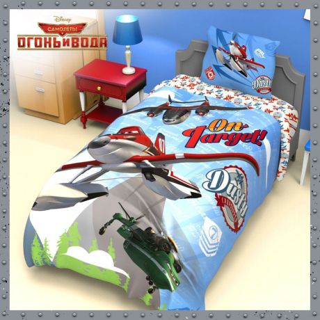 Disney Комплект детского постельного белья Самолеты 1,5 спальное