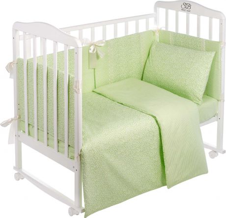 Комплект в кроватку Sweet Baby Venere, 419064, светло-зеленый, 4 предмета