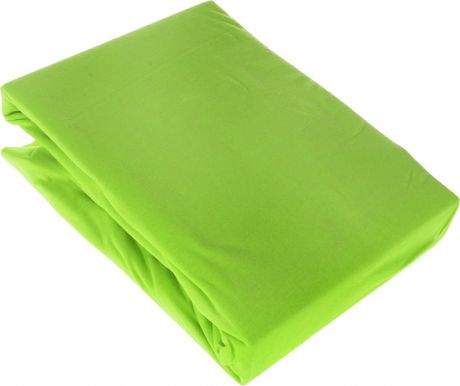 Простыня OL-Tex "Джерси", на резинке, цвет: светло-зеленый, 180 см х 200 см х 20 см