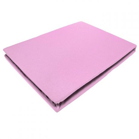 Простыня на резинке "ЭГО", цвет: светло-розовый, 160 х 200 см