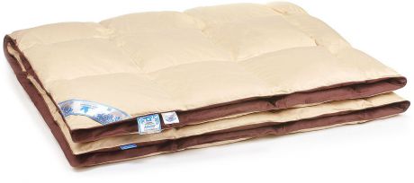 Одеяло Belashoff "Диалог", кассетное, цвет: бежевый, шоколадный, 172 х 205 см