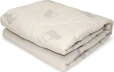 Одеяло Classic by T "Мерино", наполнитель: полиэфир, шерсть мериноса, цвет: бежевый, 175 х 200 см