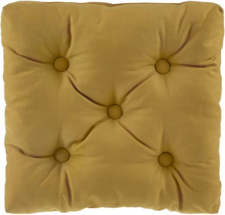 Подушка на стул KauffOrt "Комо", цвет: горчичный, 40 x 40 см