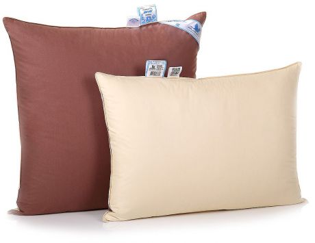 Подушка Belashoff "Диалог", средняя, цвет: бежевый, шоколадный, 50 х 70 см