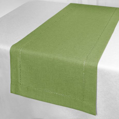 Дорожка для декорирования стола "Schaefer", 40 x 140 см, цвет: зеленый. 07602-211