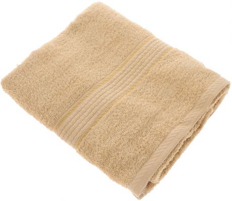 Полотенце махровое Aisha Home Textile "Соты", цвет: светло-коричневый, 50 х 90 см