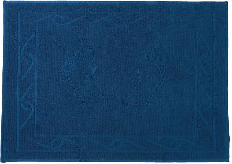 Полотенце махровое для ног Hobby Home Collection "Hayal", цвет: темно-голубой, 50 х 70 см