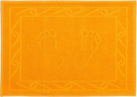Полотенце махровое для ног Hobby Home Collection "Hayal", цвет: темно-желтый, 50 х 70 см