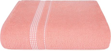 Полотенце махровое Aquarelle "Лето", цвет: розово-персиковый, 70 x 140 см
