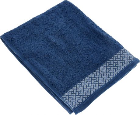 Полотенце Aisha Home Textile "Лабиринт", цвет: синий, 50 х 90 см. УП-009
