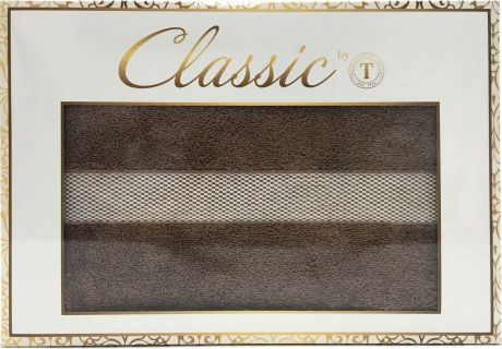 Набор банных полотенец Сlassic by T "Вальмон", цвет: коричневый, 50 х 90 см, 70 х 130 см, 2 шт