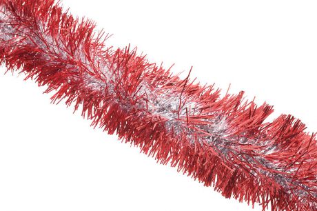 Мишура новогодняя "Sima-land", цвет: красный, серебристый, диаметр 10 см, длина 200 см. 702583