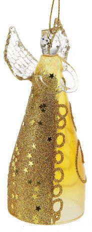 Новогоднее подвесное украшение Sima-land "Ангелочек в кремовом платье", 11 х 3,5 х 5,5 см
