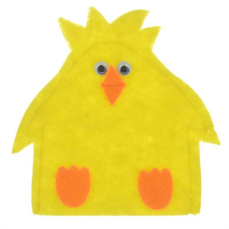 Грелка для яйца Home Queen "Цыпленок", цвет: желтый, 11,5 х 11,5 см
