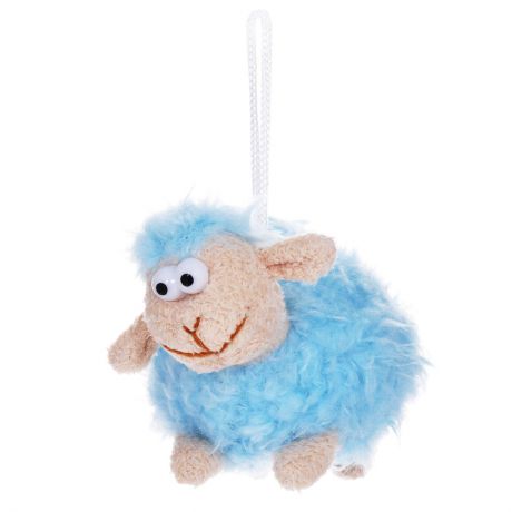 Мягкая игрушка-подвеска Sima-land "Овечка", цвет: голубой, 8 см. 332801